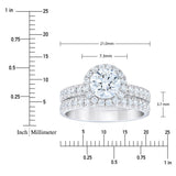 2.33 ctw Round Brilliant Cut, Clarity VS1, Colour H, Diamond Wedding Set