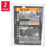 Stinson Extra Heavy-Duty Black Tarp, 2-pack