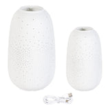 Evergreen LED Porcelain Lantern, 2-piece