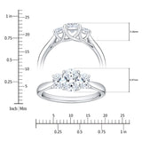 Three Stone Oval Cut Diamond Ring (1.10 ctw)