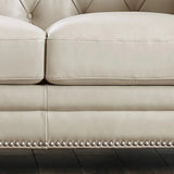 Prospera Home Allington 3-piece Top Grain Leather Chesterfield Living Room Set