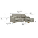Thomasville Dillard 2-piece Fabric Sofa with Reversible Chaise