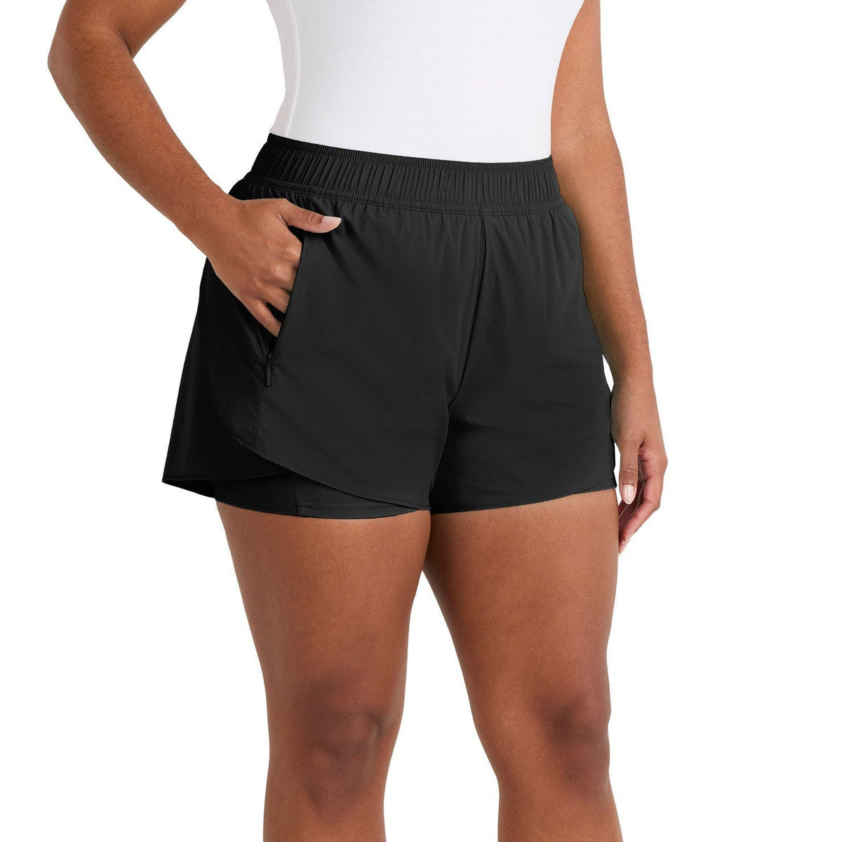 Spyder Women's Woven Active Short with Inner Bike Short