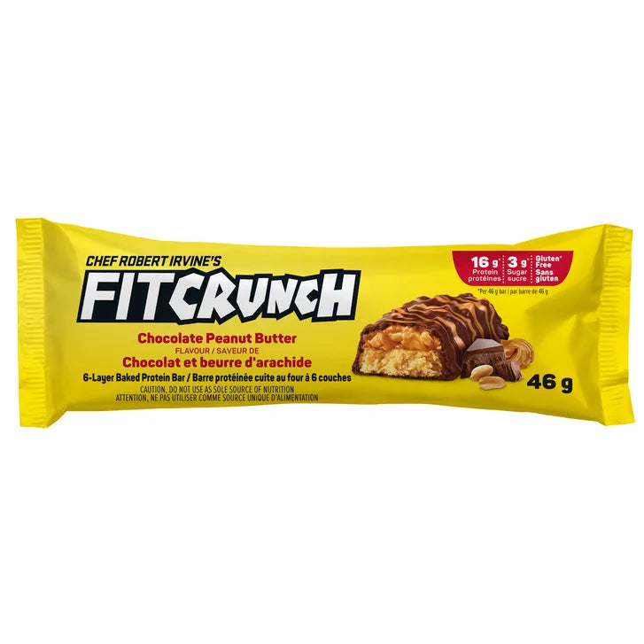 Chef Robert Irvine's Fitcrunch Protein Bars, Chocolate Peanut Butter, 18 × 46 g