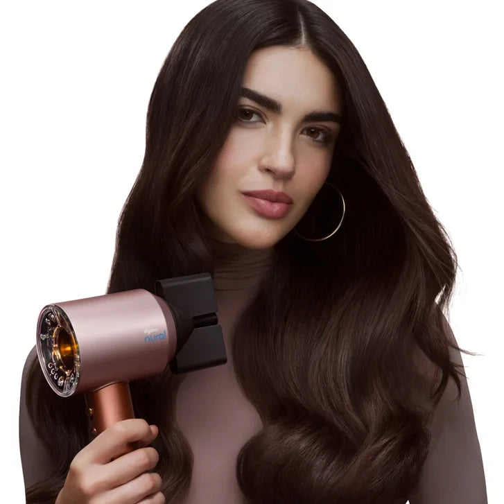 Dyson Supersonic Nural Hair Dryer with Travel Size Chitosan Post Style Serum (30 ml) and Styling Clips