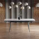 Liliosa 160.1 cm (63 in.) Extendable Dining Table with Glass Top