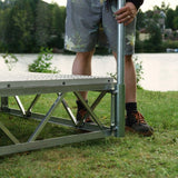 Multinautic QP-320 Aluminium Roll-In Dock Kit Straight Line Configuration with Polymer Decking