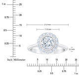 Round Brilliant Diamond Halo Ring (1.32 ctw)