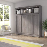 Bestar Oasis Premium Horizontal Queen Wall Bed with Overhead Storage