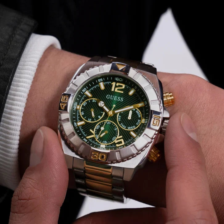 Guess Traction Green Dial Men's Watch