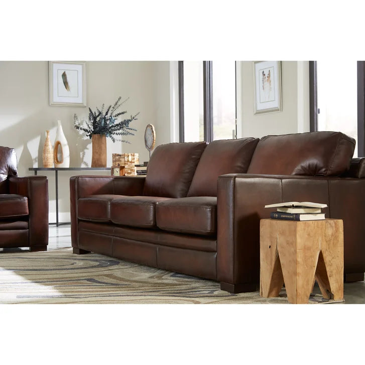 Prospera Home Luca Top-grain Leather 3-piece Living Room Set
