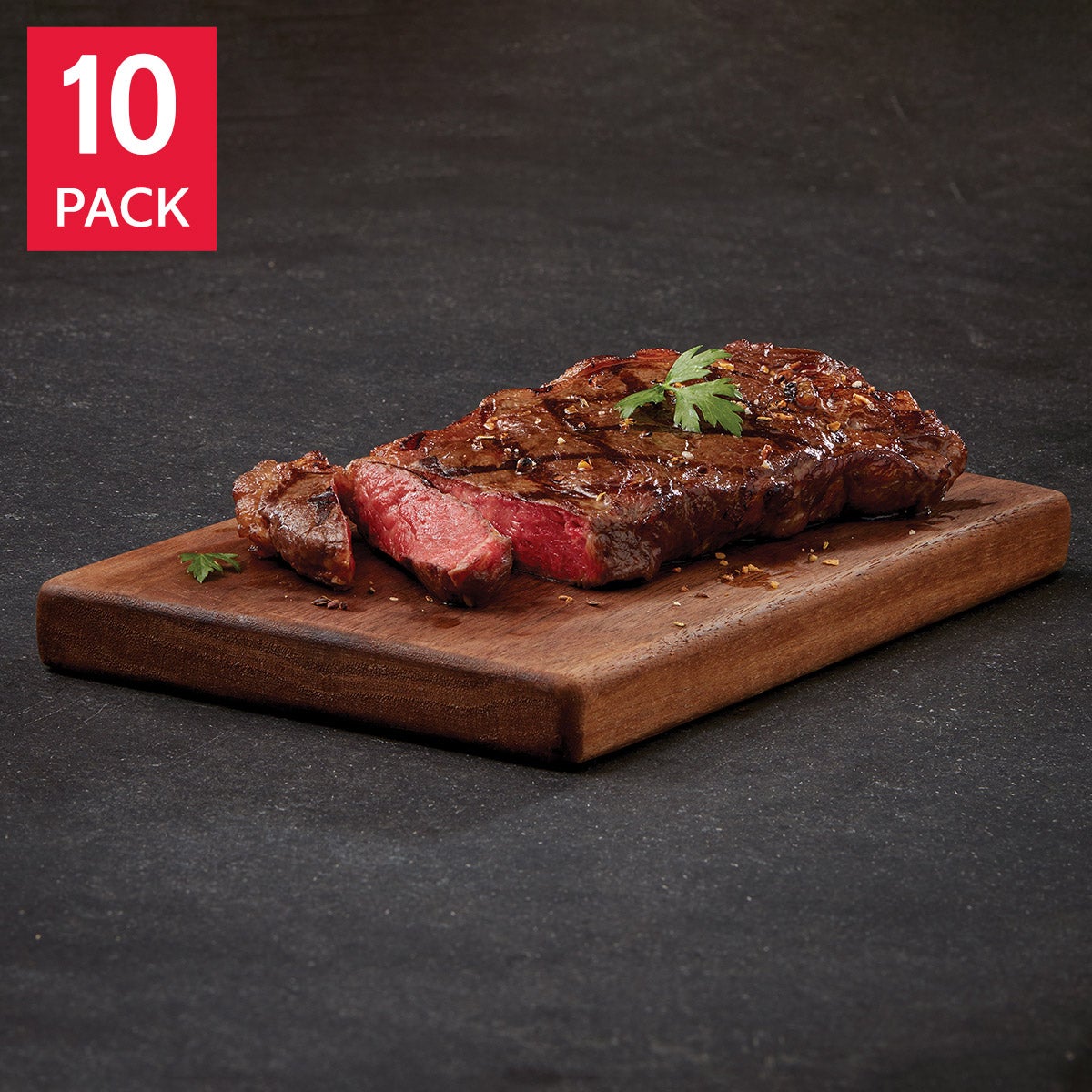 Springvale New Zealand Grass Fed Beef Strip Loin Steaks 290 g (0.64 lb) x 10 pack