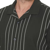 Ike Behar Men’s Vertical Stripe Textured Knit Polo Shirt