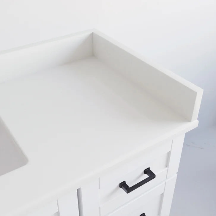 VanGo Willow Vanity in White with Quartz Countertop