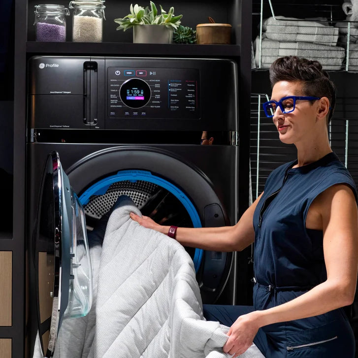 GE Profile 28 in. 5.5 cu ft. Carbon Graphite All in One Ventless Washer and Dryer Combo