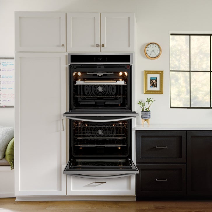 Frigidaire Gallery 30 in. 10.6 cu ft. Stainless Steel Electric Double Wall Oven with Stone-Baked Pizza Mode