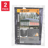 Stinson Extra Heavy-Duty Black Tarp, 2-pack