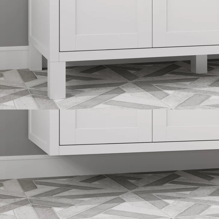Studio Bathe Katie II Vanity in White Finish with Engineered Stone Countertop