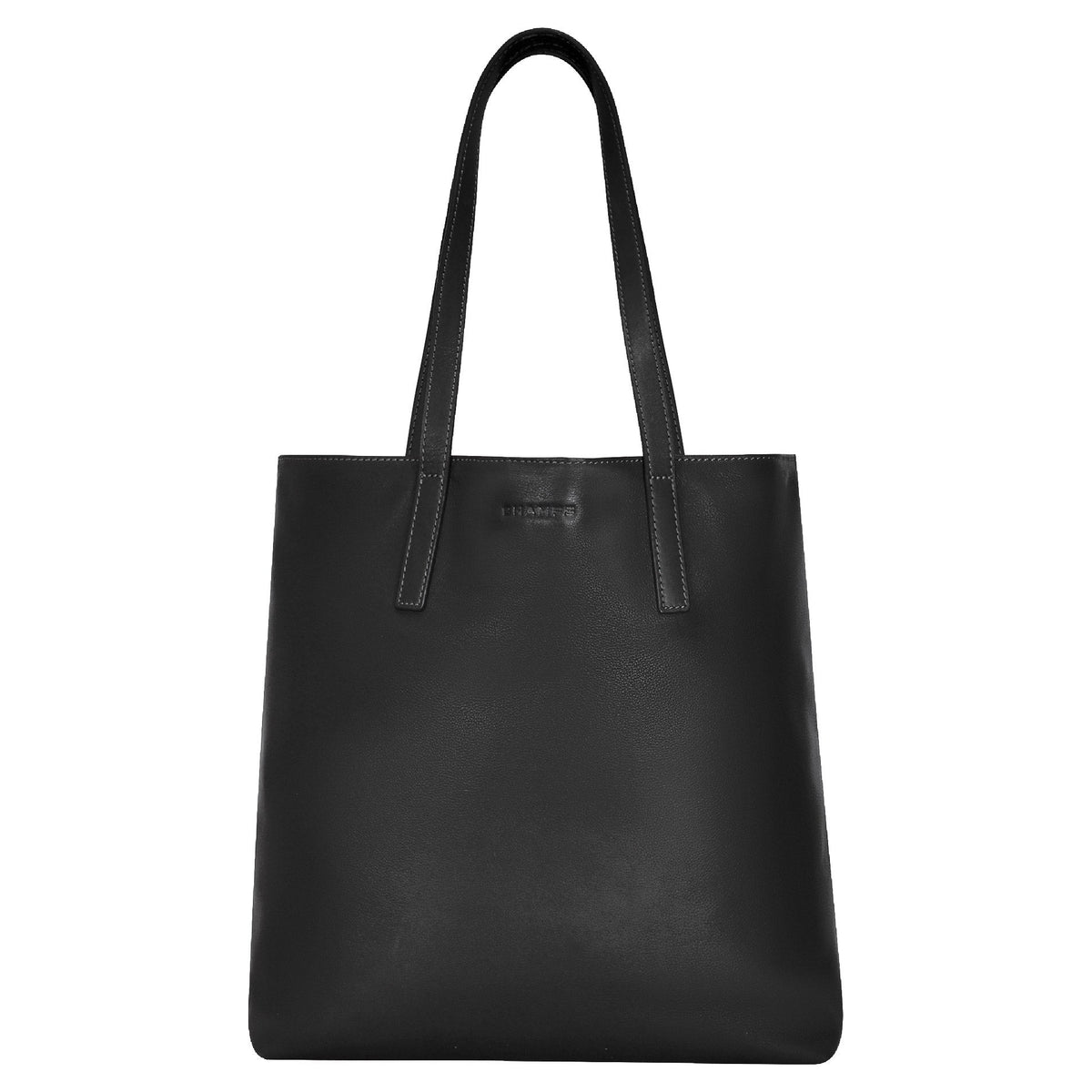 Champs Onyx Collection Leather Vertical Business Tote, 13 L