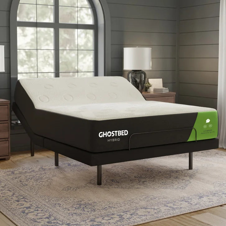 GhostBed Hybrid II 33 cm (13 in.) Gel Memory Foam Mattress with Adjustable Base