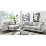Flip 2-piece Fabric Reversible Chaise and Chair