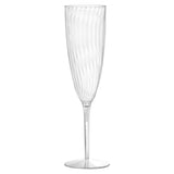 Argentia Ridge 6 oz. Clear Plastic Champagne Flutes - 160 Count