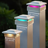 Classy Caps Lumineer Smart Solar Post Cap Light, 2-pack