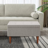 King Fabric Upholstered Storage Ottoman