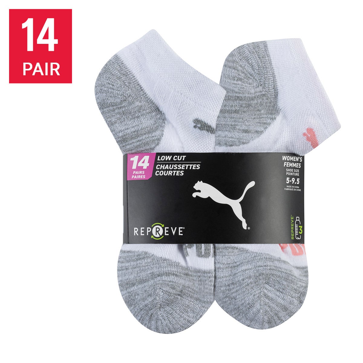 Puma Women's Repreve Athletic Sock, 14-pair