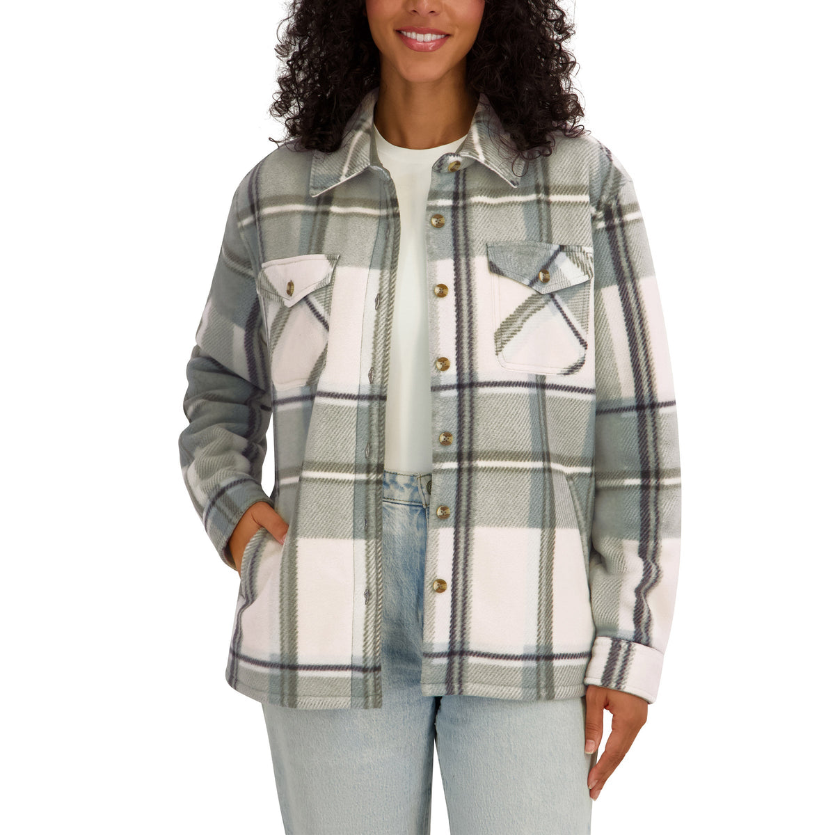 Sage Collective Women's Plush Shirt Jacket