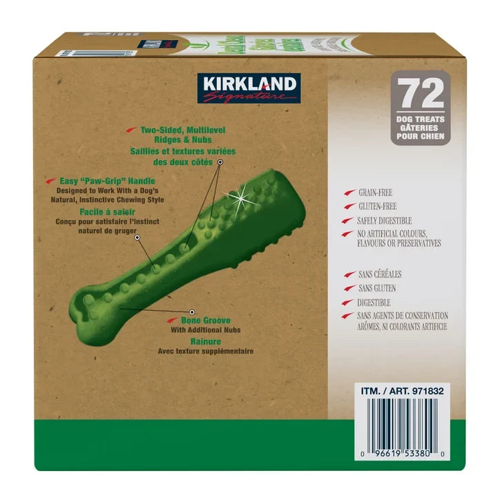 Kirkland Signature Dental Chews Dog Treats, 72-count (1.9 kg)