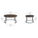 Bayside Furnishings 2-piece Nesting Table Set, 96.5 cm (38 in.) and 58.4 cm (23 in.)