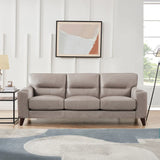 Prospera Home Sorena Top-grain Leather Sofa and 2 Chairs