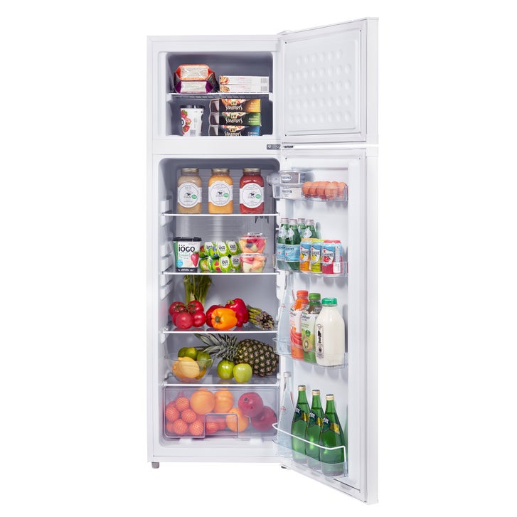 Unique 9.0 cu. ft. White Solar Powered Top Mount Refrigerator