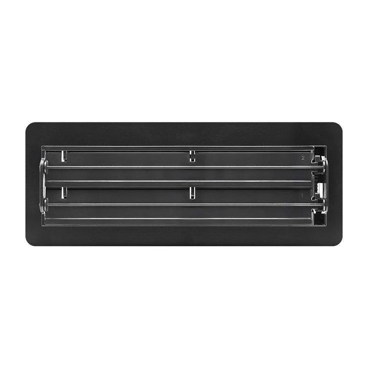 Manor House Textured Black, Low Profile Slotted Design Floor Registers, 4-pack