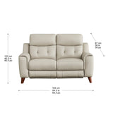 Prospera Home Malibu Modern Top Grain Leather Power Reclining Sofa and Loveseat with Power Headrest