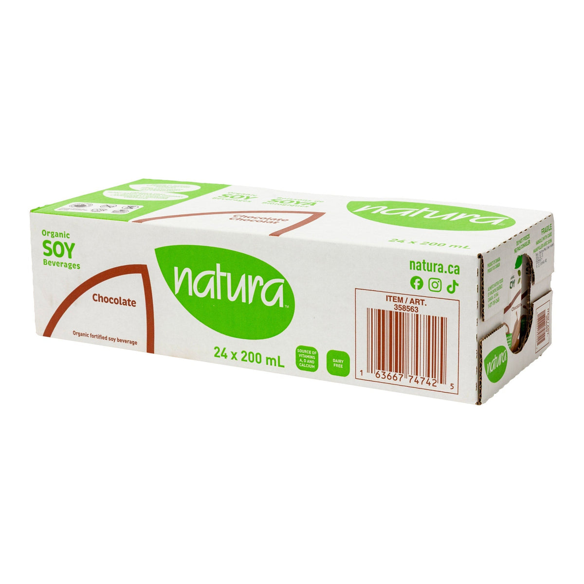 Natur-a Organic Chocolate Soy Beverage, 24-count
