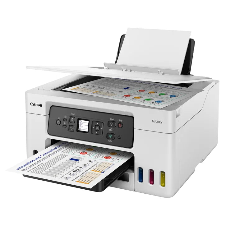 Canon MAXIFY GX3020 Wireless MegaTank Printer with Extra Black Ink and 2 x 50-Sheet Photo Paper