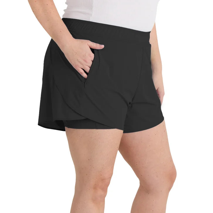 Spyder Women's Woven Active Short with Inner Bike Short