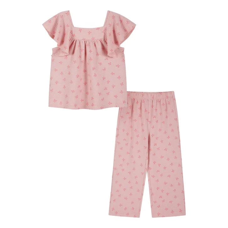 Andy & Evan Girls Textured Knit 2-piece Set
