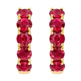 Round Cut Ruby Earrings
