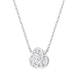 Round Brilliant Diamond Floral Necklace (0.25 ctw)