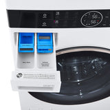 LG White Single Unit Front Load WashTower 5.2 cu. ft. Washer, 7.4 cu. ft. Electric Dryer