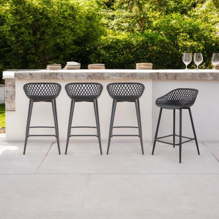 Patioflare Plus Collection Outdoor Barstools 4-pack