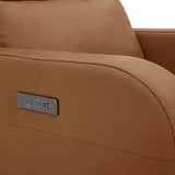 Gilman Creek Aldryn Top-grain Leather Glider Power Recliner, Brown