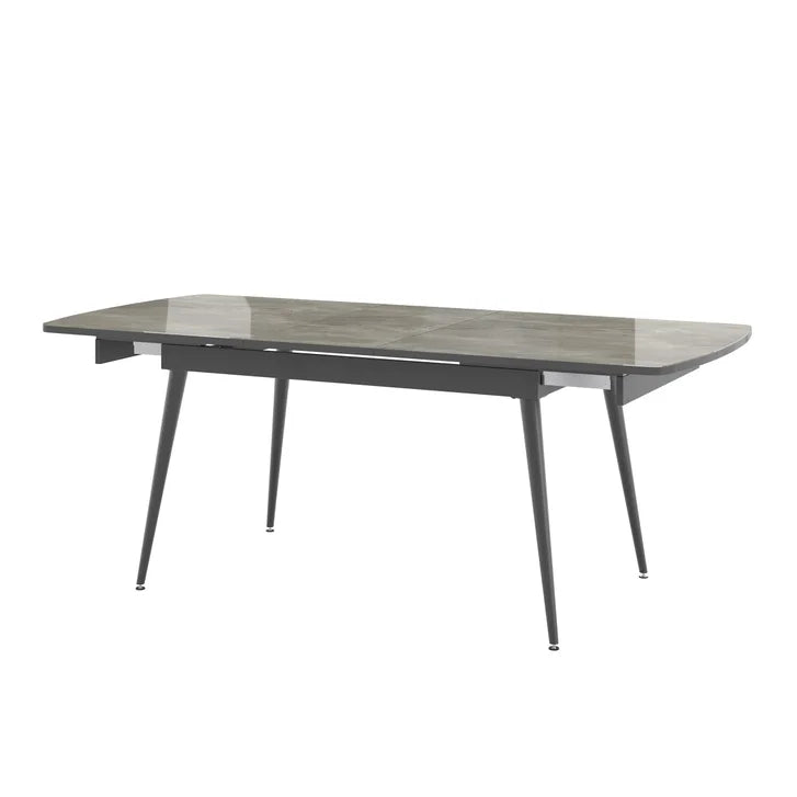 Liliosa 160.1 cm (63 in.) Extendable Dining Table with Glass Top