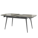 Liliosa 160.1 cm (63 in.) Extendable Dining Table with Glass Top