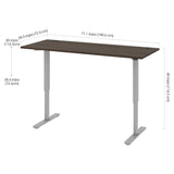 Bestar Upstand 72.4 cm x 182.9 cm (28.5 in. x 72 in.) Height Adjustable Desk