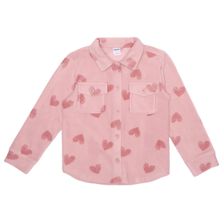 Pekkle Boys' and Girls' Micro Polar Long Sleeve Fleece Shirt and Tee, 2-piece