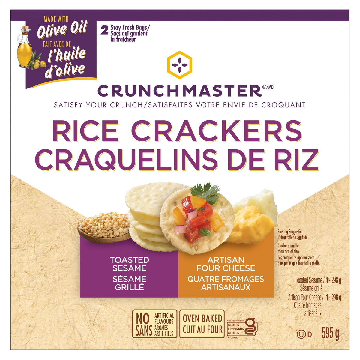 Crunchmaster Rice Crackers, 595 g